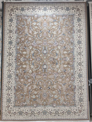 فرش ۷۰۰ شانه دیبا نسکافه ای - گالری فرش ترنج اصفهان