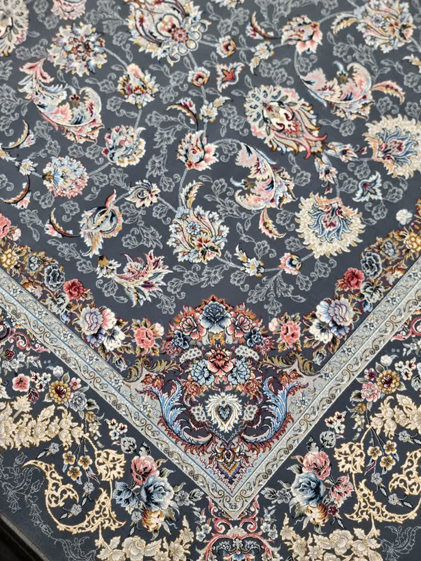 فرش ۷۰۰ شانه کیمیا دلفینی - گالری فرش ترنج اصفهان