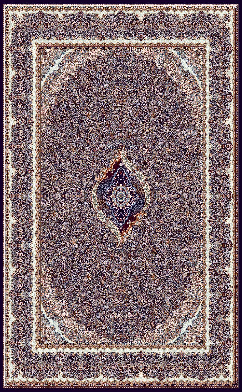 فرش ۷۰۰شانه  طرح کارمانیا سرمه ای