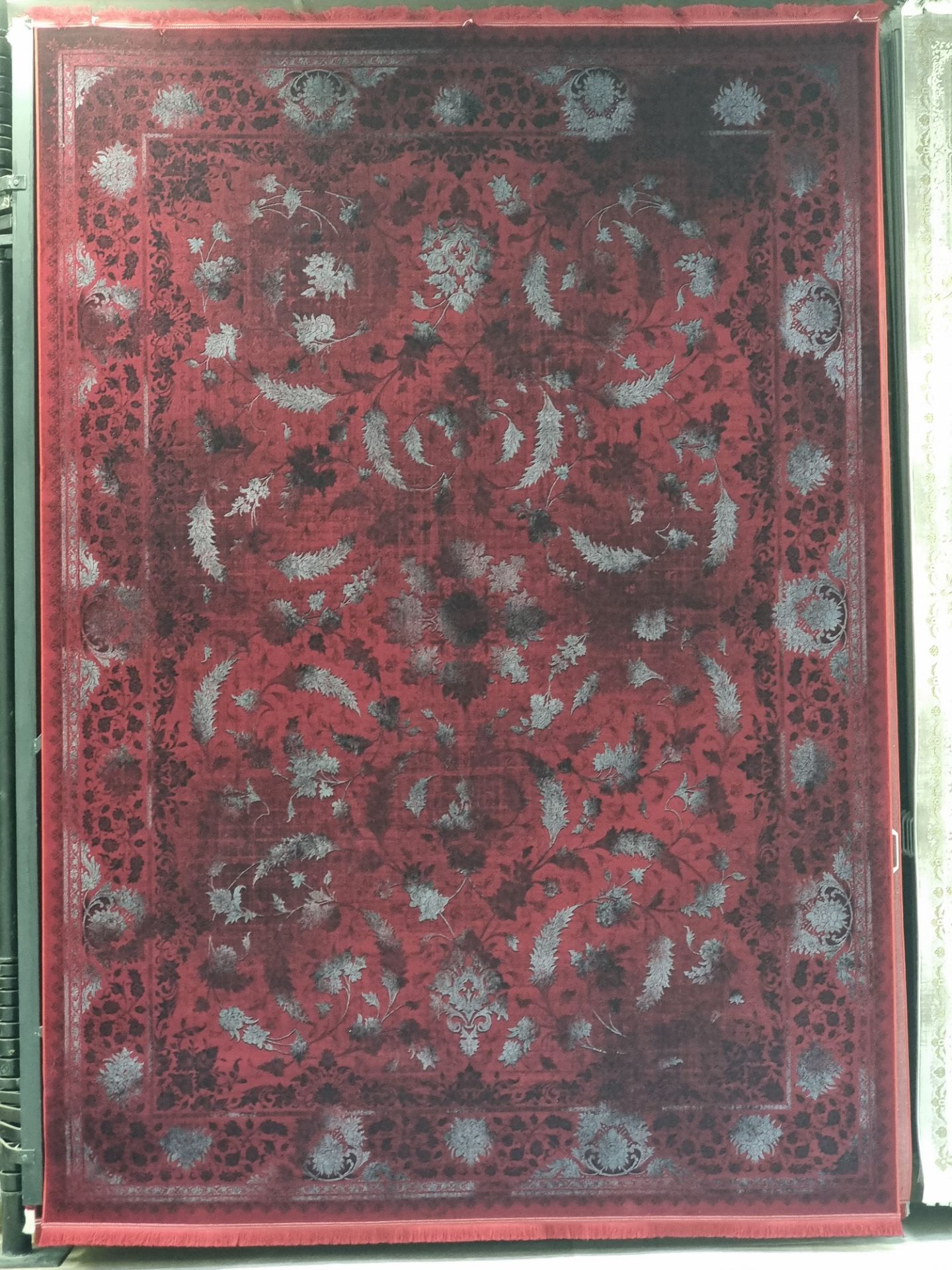فرش ۷۰۰شانه طرح گندم وینتیج  لاکی دودی