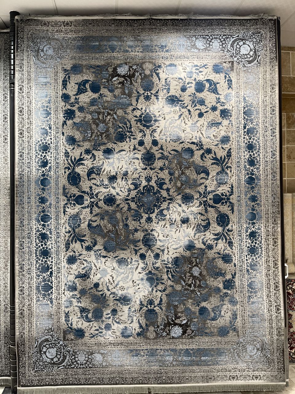 فرش ۱۲۰۰شانه طرح کد ۱۲۰۰۳  آبی